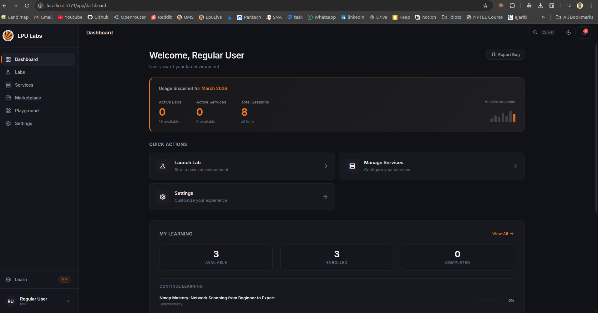 lpu labs — dashboard overview